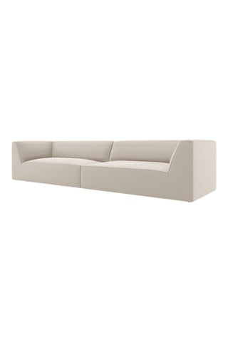 Canapé Siena - Beige - 4 places - En tissu simili cuir