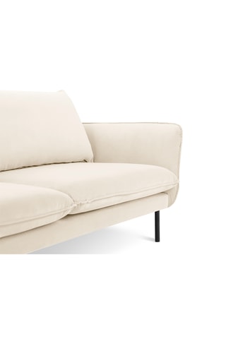 Canapé Vienna - Beige - 2 places - En tissu velours
