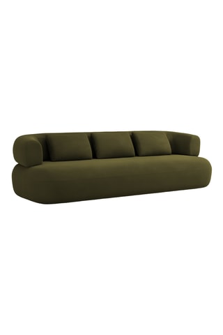 Canapé Estro - Vert kaki - 3 places - En tissu velours