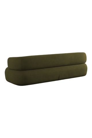 Canapé Estro - Vert kaki - 3 places - En tissu velours