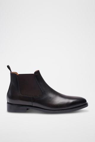 Bottines Chelsea en cuir Regular - Marron