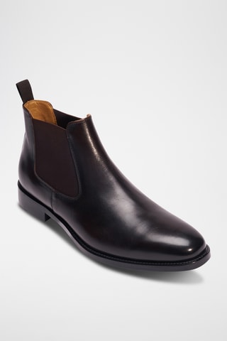 Bottines Chelsea en cuir Regular - Marron