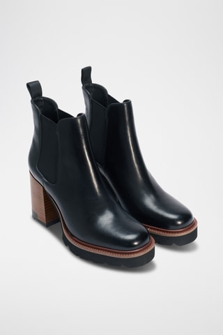 Bottines Chelsea en cuir Regular - Noir