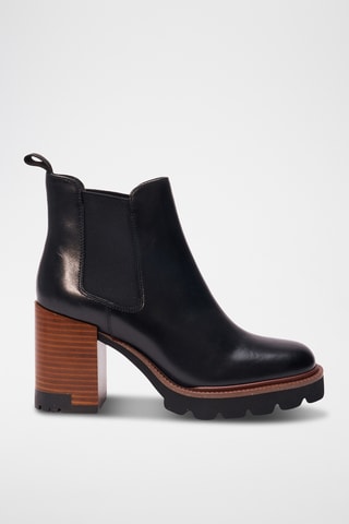 Bottines Chelsea en cuir Regular - Noir
