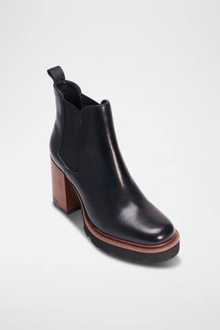 Bottines Chelsea en cuir Regular - Noir