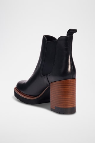 Bottines Chelsea en cuir Regular - Noir