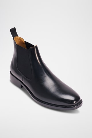 Bottines Chelsea en cuir Regular - Noir