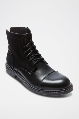 Bottines en cuir Regular - Noir