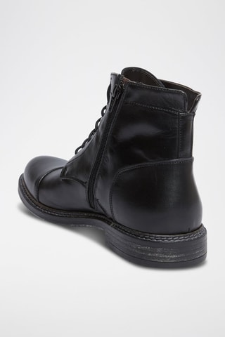 Bottines en cuir Regular - Noir