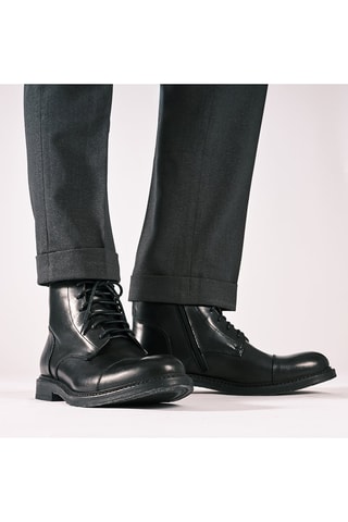Bottines en cuir Regular - Noir