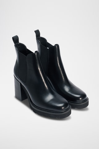 Bottines Chelsea en cuir Regular - Noir