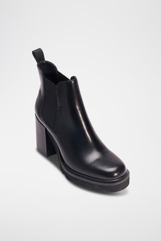 Bottines Chelsea en cuir Regular - Noir