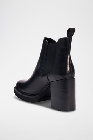 Bottines Chelsea en cuir Regular - Noir