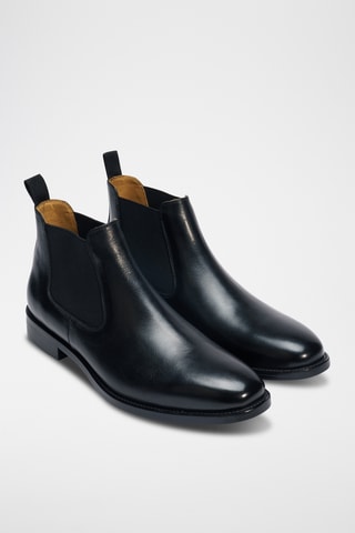 Bottines Chelsea en cuir Regular - Noir