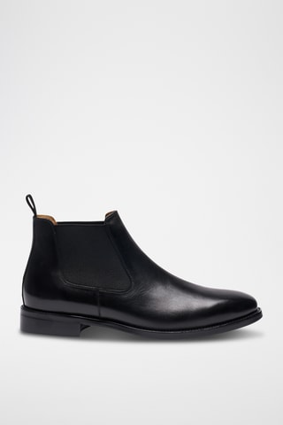 Bottines Chelsea en cuir Regular - Noir