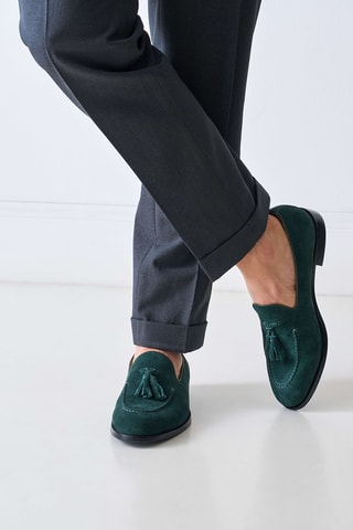 Mocassins en nubuck Etroite - Vert