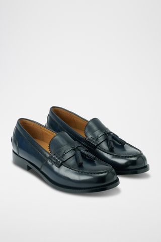 Mocassins vernis en cuir Regular - Bleu marine