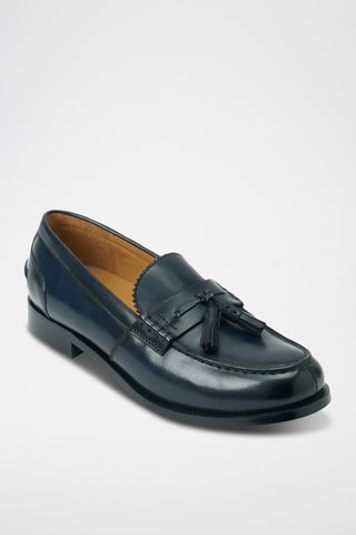 Mocassins vernis en cuir Regular - Bleu marine