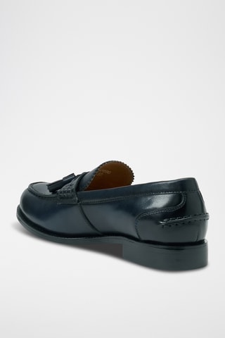 Mocassins vernis en cuir Regular - Bleu marine