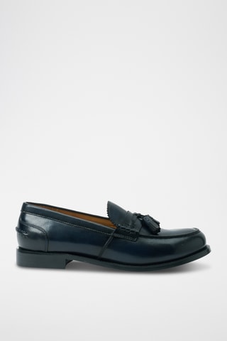 Mocassins vernis en cuir Regular - Bleu marine
