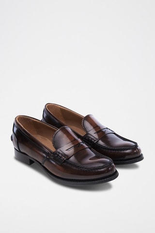 Mocassins en cuir verni  Regular - Marron