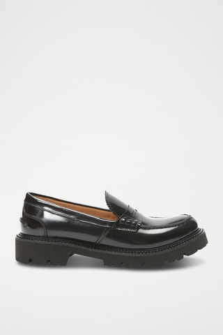 Mocassins en cuir verni  Regular - Noir