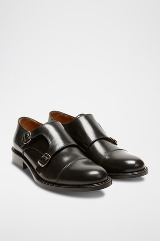 Derbys à boucle en cuir  Regular - Noir