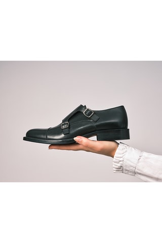 Derbys à boucle en cuir  Regular - Noir