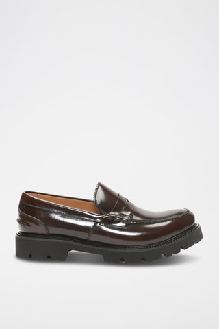 Mocassins en cuir verni  Regular - Marron