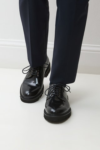 Derbys en cuir verni  Regular - Noir