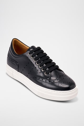 Baskets plateformes en cuir Regular - Noir