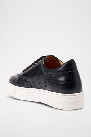 Baskets plateformes en cuir Regular - Noir