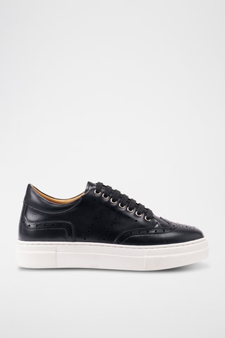 Baskets plateformes en cuir Regular - Noir