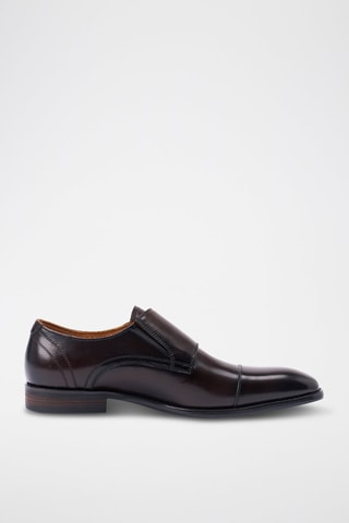 Derbys à boucles en cuir Monk - Marron