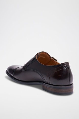 Derbys à boucles en cuir Monk - Marron