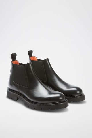 Bottines Chelsea en cuir Regular - Noir