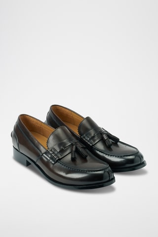 Mocassins vernis en cuir Regular - Marron foncé