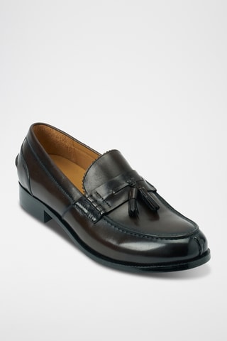 Mocassins vernis en cuir Regular - Marron foncé