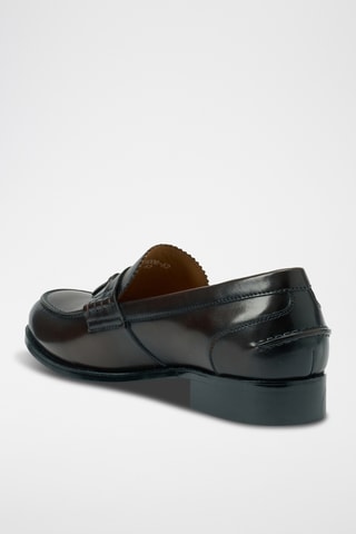 Mocassins vernis en cuir Regular - Marron foncé