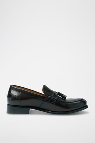 Mocassins vernis en cuir Regular - Marron foncé
