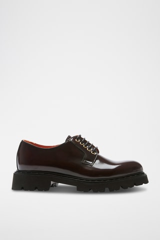 Derbys plateformes en cuir Regular - Bordeaux
