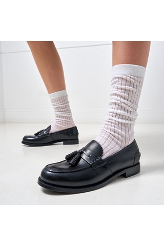 Mocassins vernis en cuir Regular - Noir