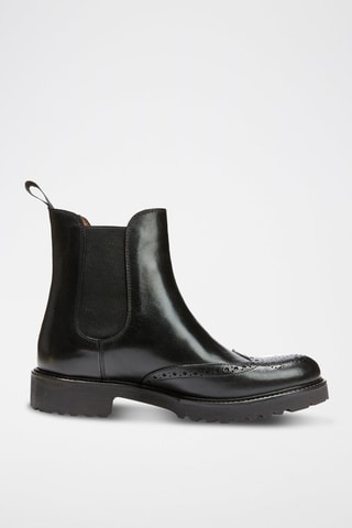 Bottines Chelsea en cuir Regular - Noir