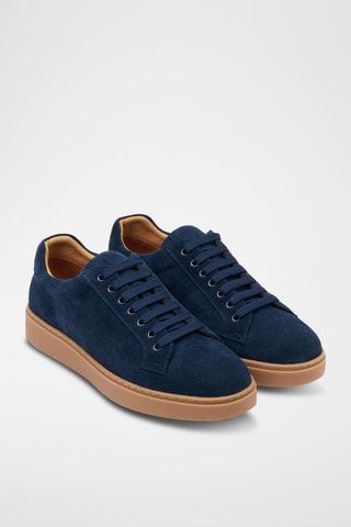 Baskets en nubuck Regular - Bleu marine