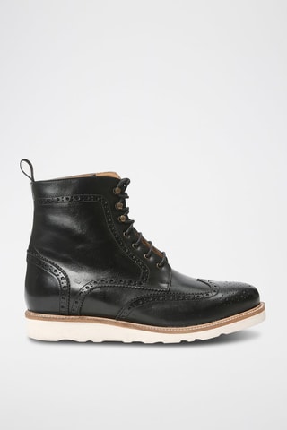 Bottines en cuir Regular - Noir