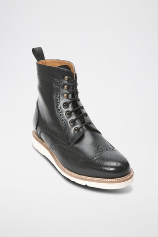 Bottines en cuir Regular - Noir