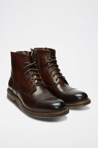 Bottines en cuir Regular - Marron