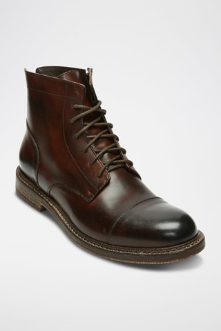 Bottines en cuir Regular - Marron