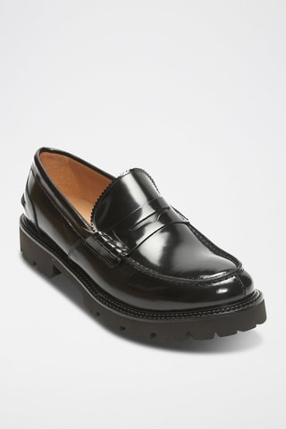 Mocassins en cuir verni  Regular - Noir