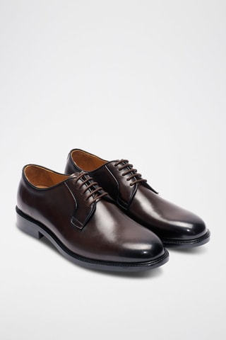 Derbys en cuir verni  Regular - Marron